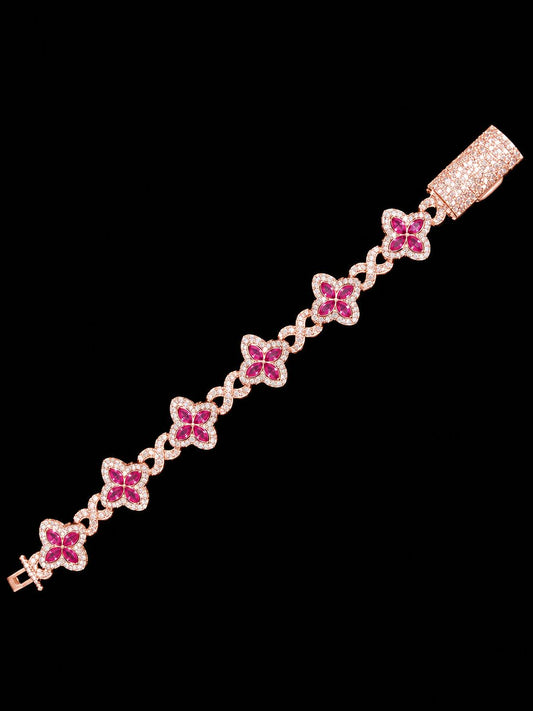 Blush Clover Link Bracelet