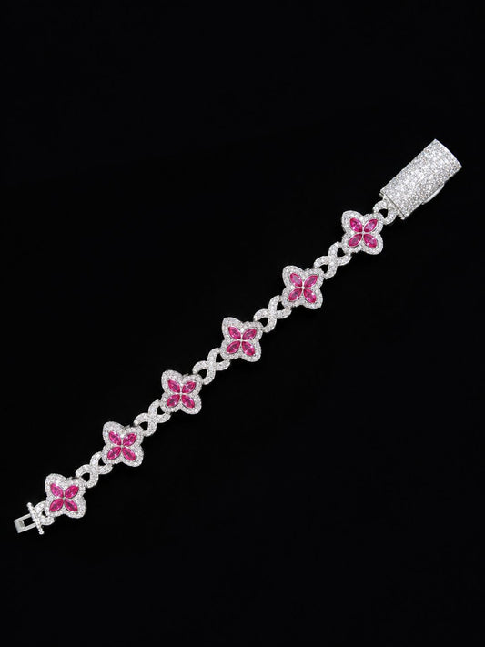 Blush Clover Link Bracelet