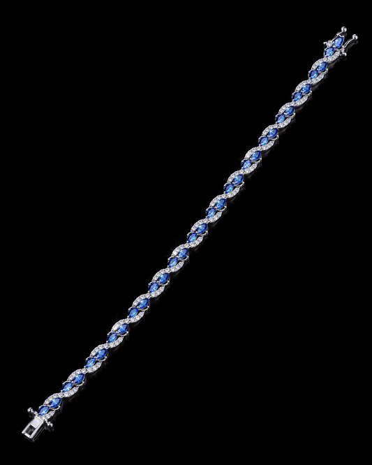 Twisted Ice Blue Bracelet